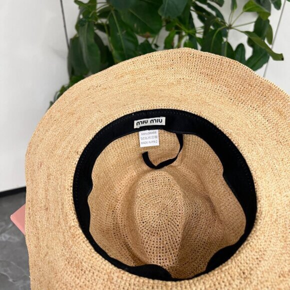 Miu Miu Raffia Straw Hat - Picture 5 of 5